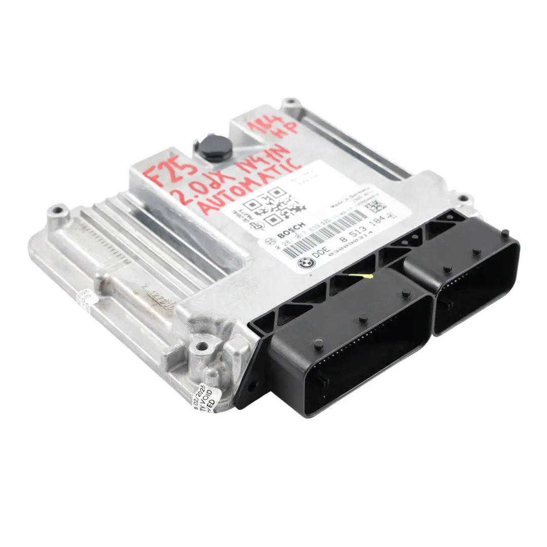 BMW X3 F25 20Dx Diesel N47N 184HP Motor Modulo ECU Kit DDE 2 Chiavi CAS4 - SKU 8513184-2 - Numero di parte 8513184