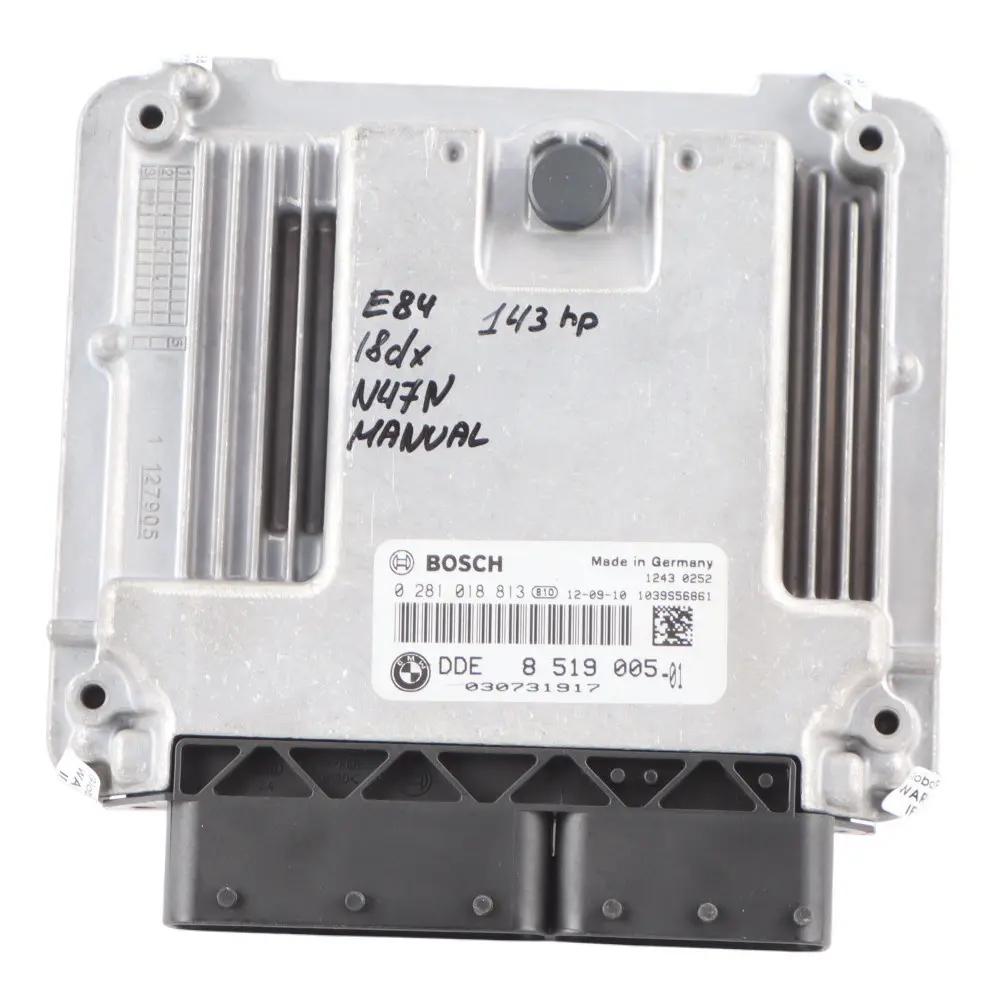 BMW X1 E84 18dX Diesel N47N 143HP Engine Control Unit ECU DDE 8519005 Manual