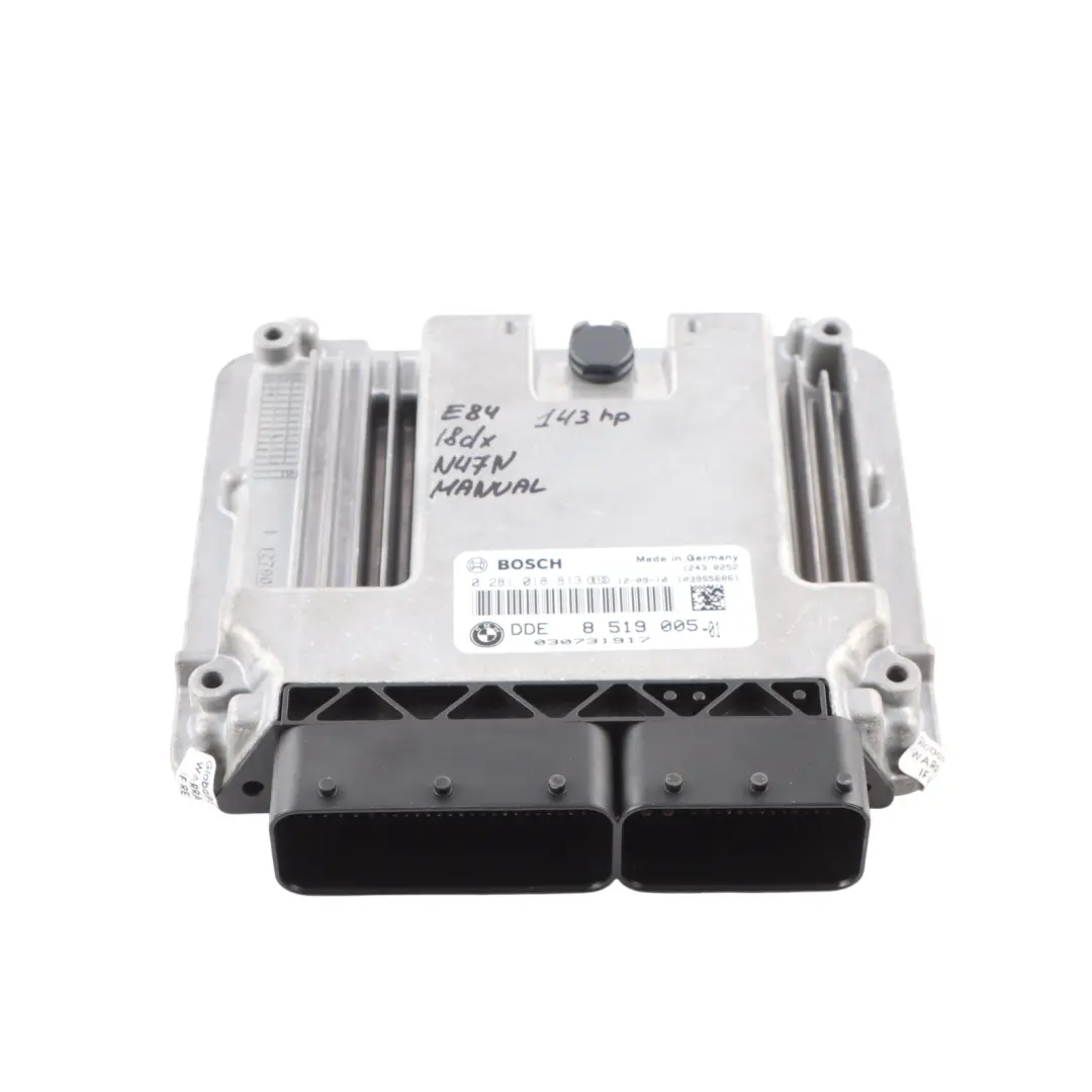 BMW X1 E84 18Dx Diesel N47N 143HP Unidad Control Motor ECU DDE Manual - SKU 8519005 - Número de pieza 8519005