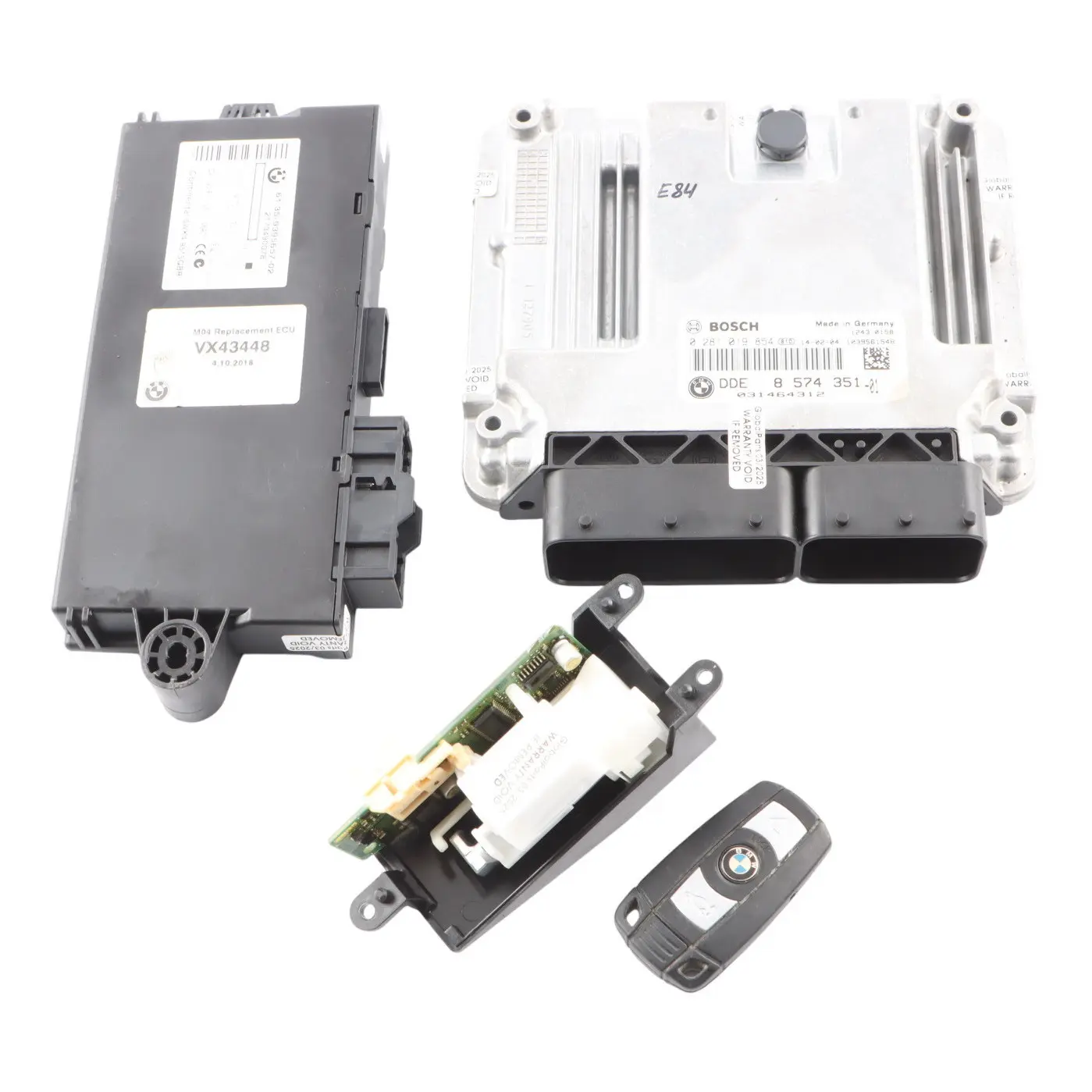 BMW X1 E84 18dX Diesel N47N Engine Unit ECU Kit DDE 8574351 Lock CAS3 Key Manual