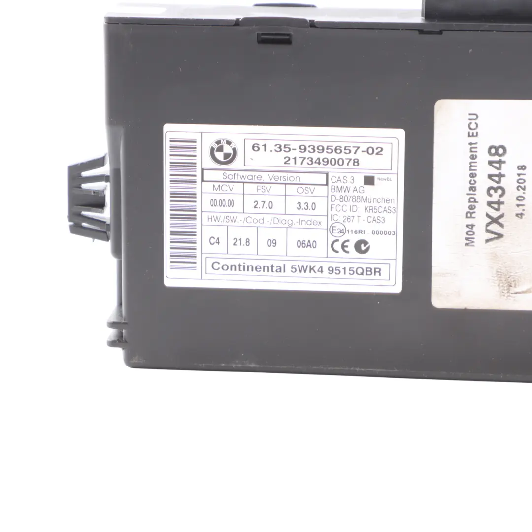 BMW X1 E84 18dX Diesel N47N Engine Unit ECU Kit DDE Lock CAS3 Key Manual - SKU 8574351-7 - Part number 8574351