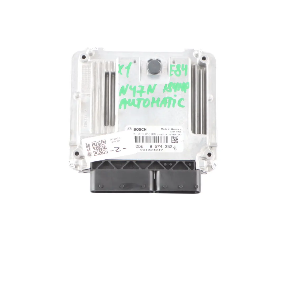 BMW X1 E84 20d 20dX Diesel N47N Engine Control Unit ECU Kit DDE CAS3 Key - SKU 8574352-3 - Part number 8574352