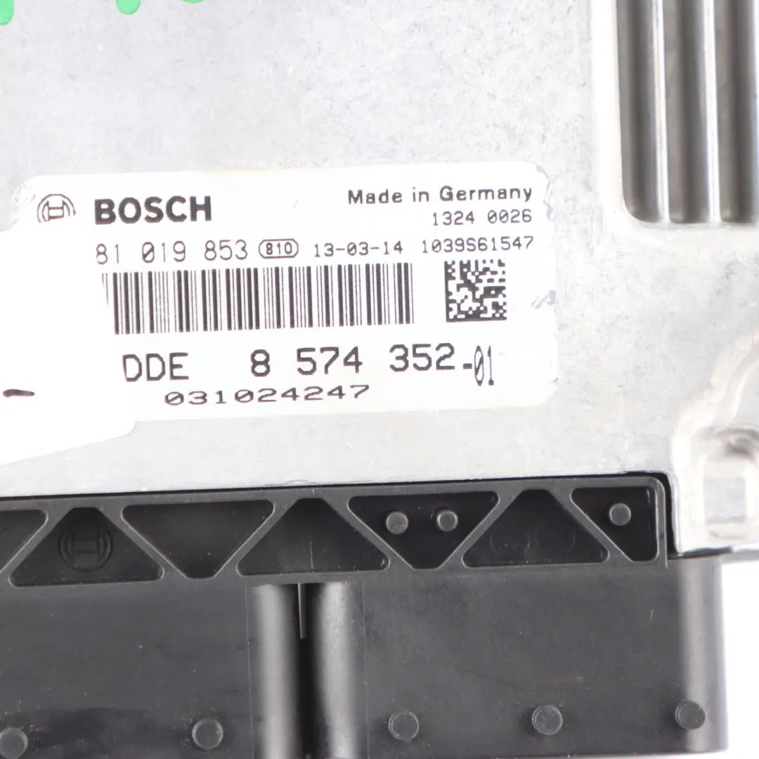 BMW X1 E84 20d 20dX Diesel N47N Engine Control Unit ECU Kit DDE CAS3 Key - SKU 8574352-3 - Part number 8574352