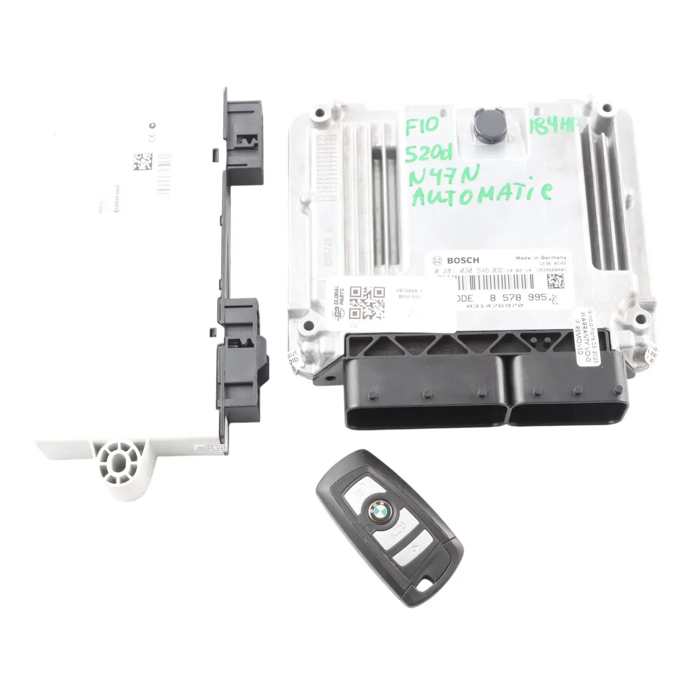BMW F10 520d F20 320d N47N 184HP Engine Module Unit ECU DDE Kit 8578995 Key Cas4