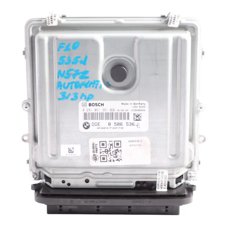 BMW F07 GT F10 F11 535D F13 640D LCI N57Z 313HP Motor ECU DDE Automático - SKU 8586536-7 - Número de pieza 8586536