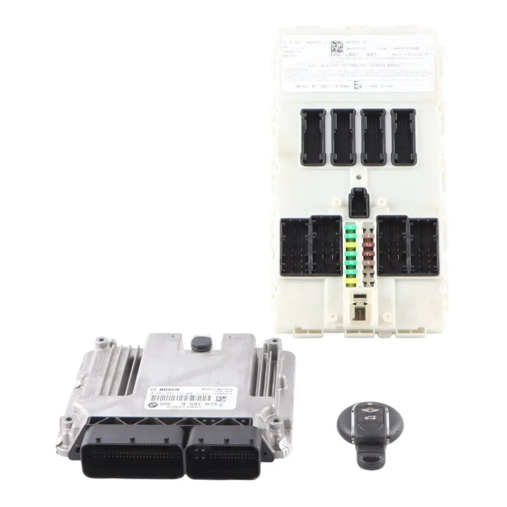 B37 Diesel 116HP Engine ECU Kit DDE FEM + Key Automatic to Mini F54 F55 F56 with Part number 8591073 Mini F54 F55 F56 B37 Diesel 116HP Engine ECU Kit DDE FEM + Key Automatic - SKU 8591073-11 - Part number 8591073