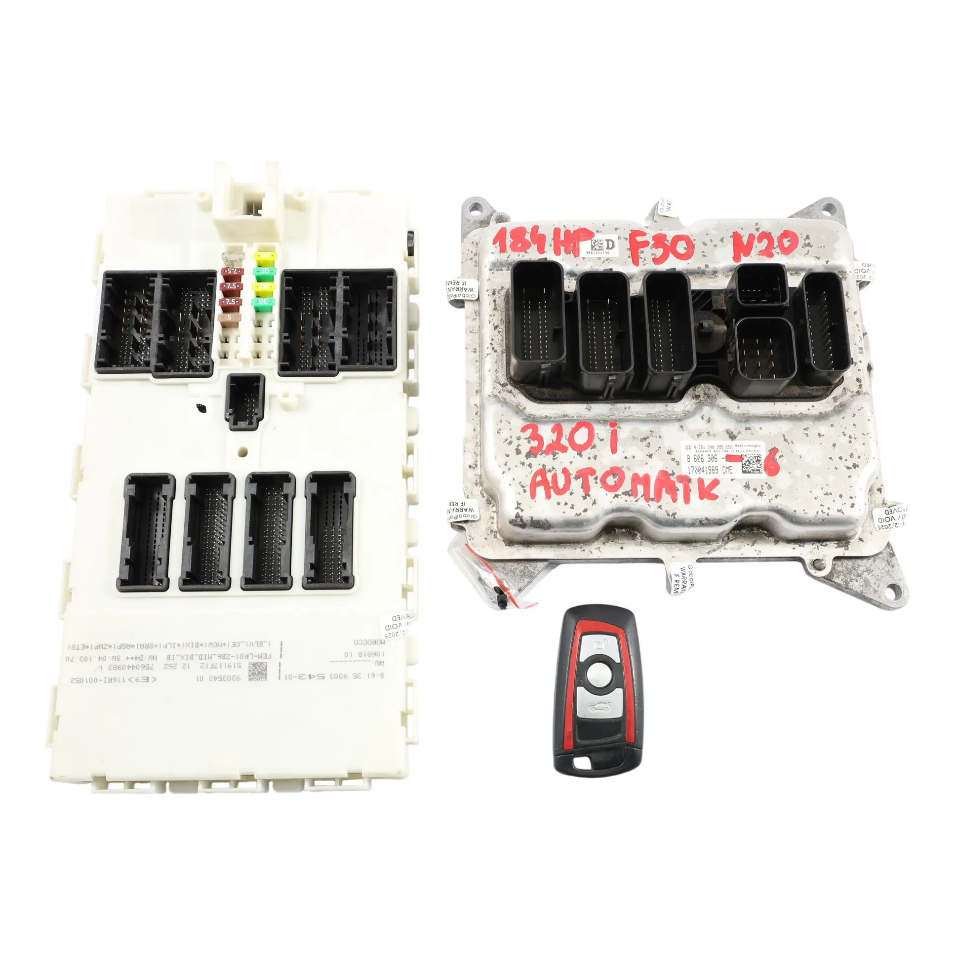 BMW F30 320i N20 184HP ECU Kit Engine Control Unit DME 8606306 Key FEM Automatic