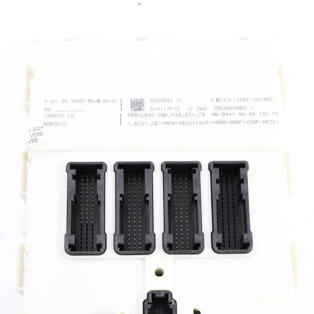 Kit ECU BMW F30 320I N20 184HP Unité Moteur DME Clé FEM Automatique  - SKU 8606306-6 - Numéro de pièce 8606306