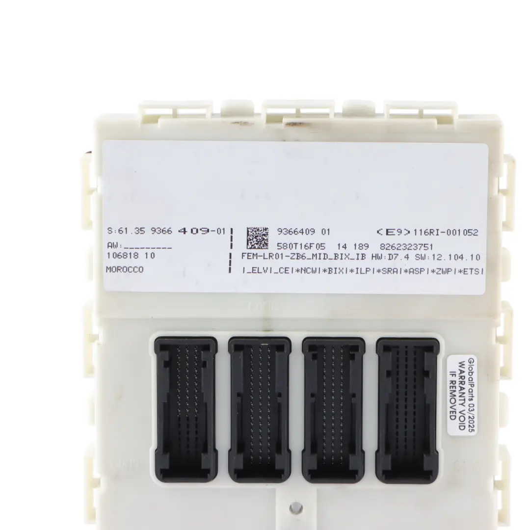 BMW F20 F30 116i 316i N13 136HP Kit ECU Motor DME Llave FEM Automático - SKU 8638198-7 - Número de pieza 8638198