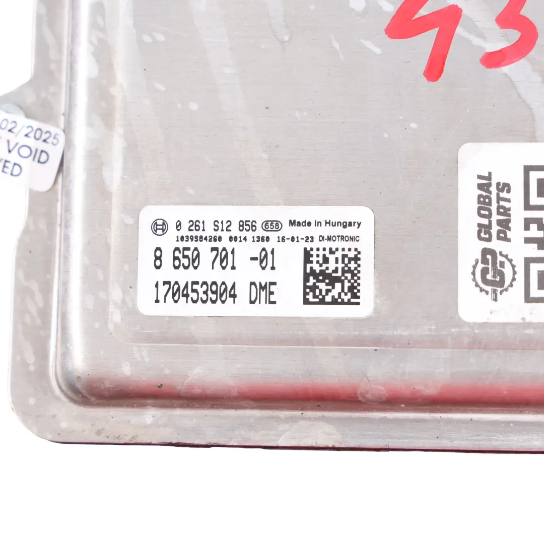 S55 431HP Moteur Unit Module ECU DME 8679840 Drivelogic pour BMW F80 M3 F82 F83 M4 à propos du numéro de pièce 8650701 BMW F80 M3 F82 F83 M4 S55 431HP Moteur Unit Module ECU DME 8679840 Drivelogic - SKU 8650701 - Numéro de pièce 8650701