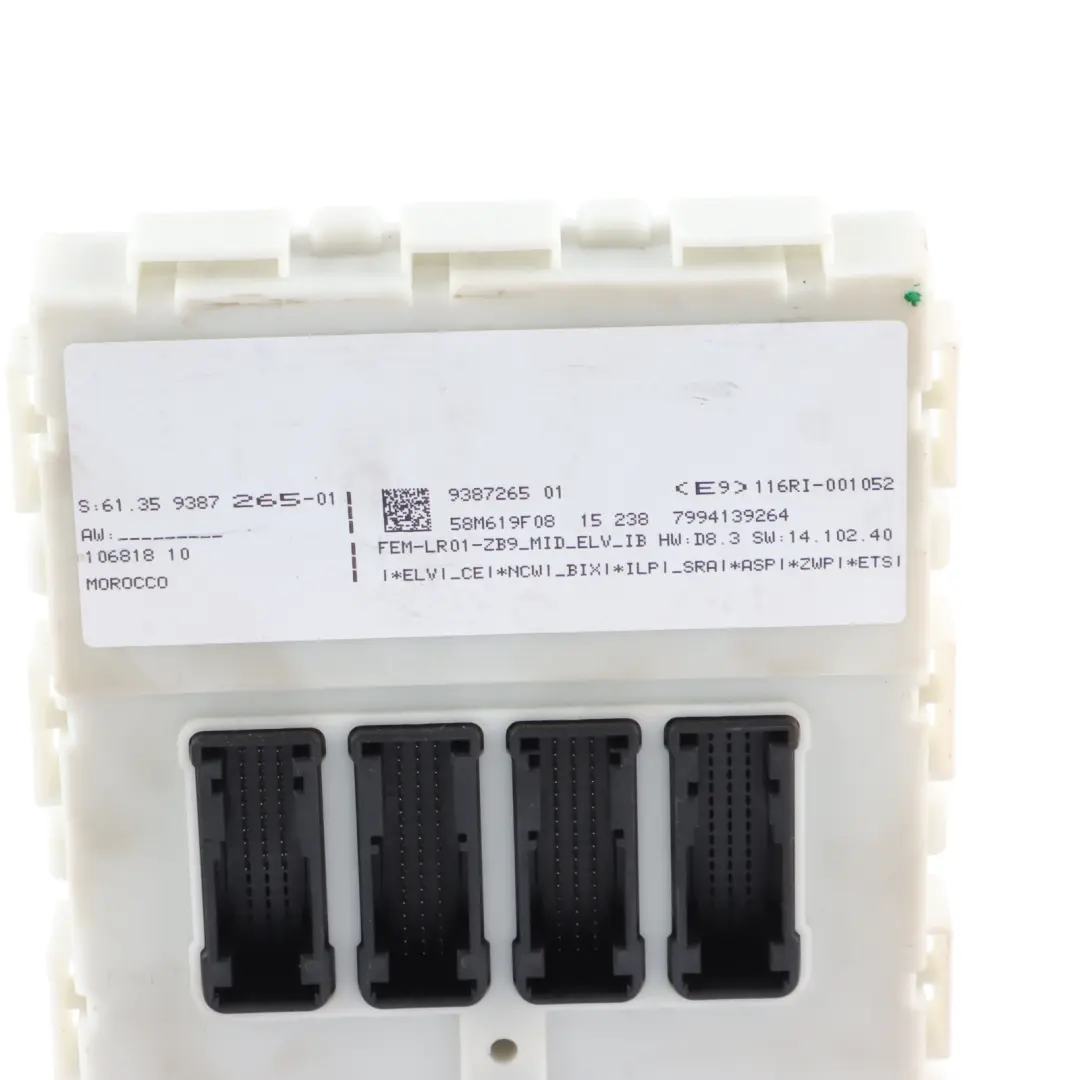 BMW F20 LCI 118i B38 136HP Engine ECU DME Kit FEM + 2 Keys Manual - SKU 8662411-4 - Part number 8662411