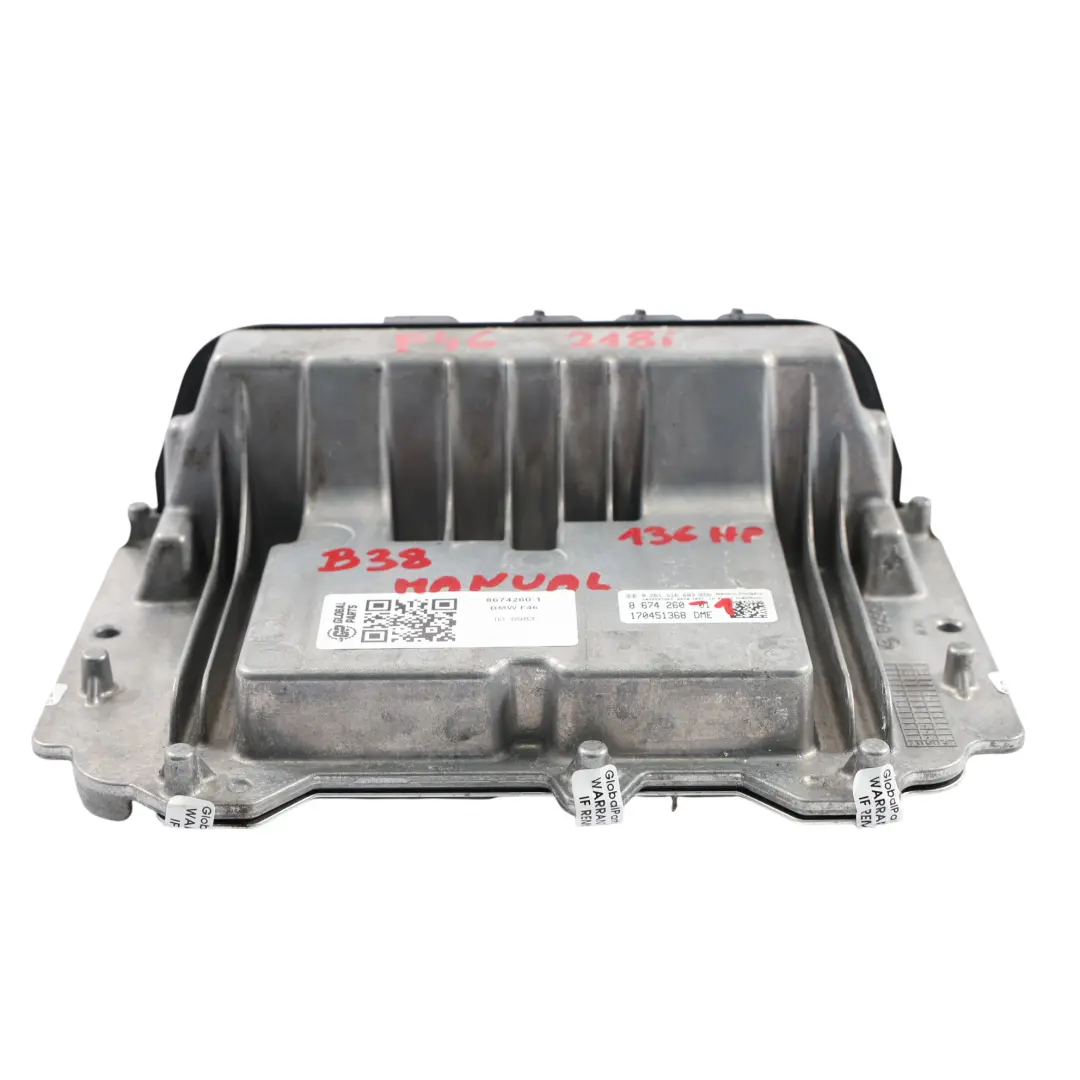 B38 136HP Moteur Control Unit ECU Kit DME FEM + Cle Manuel pour BMW F46 218I à propos du numéro de pièce 8674260 BMW F46 218I B38 136HP Moteur Control Unit ECU Kit DME FEM + Cle Manuel - SKU 8674260-1 - Numéro de pièce 8674260