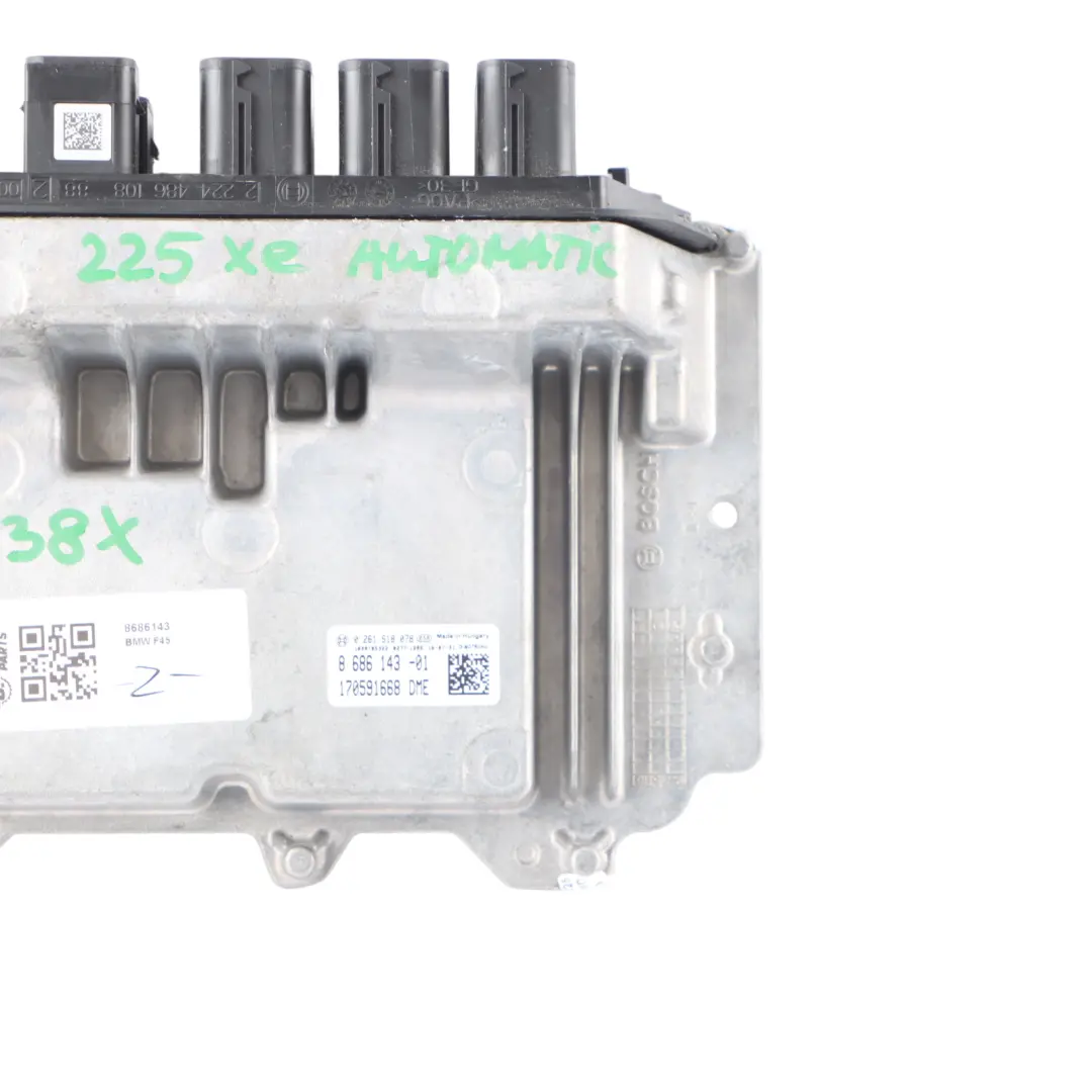 225xe 1.5 B38X 224HP Engine Control Unit ECU DME 8489647 Automatic to BMW F45 with Part number 8686143 BMW F45 225xe 1.5 B38X 224HP Engine Control Unit ECU DME 8489647 Automatic - SKU 8686143 - Part number 8686143