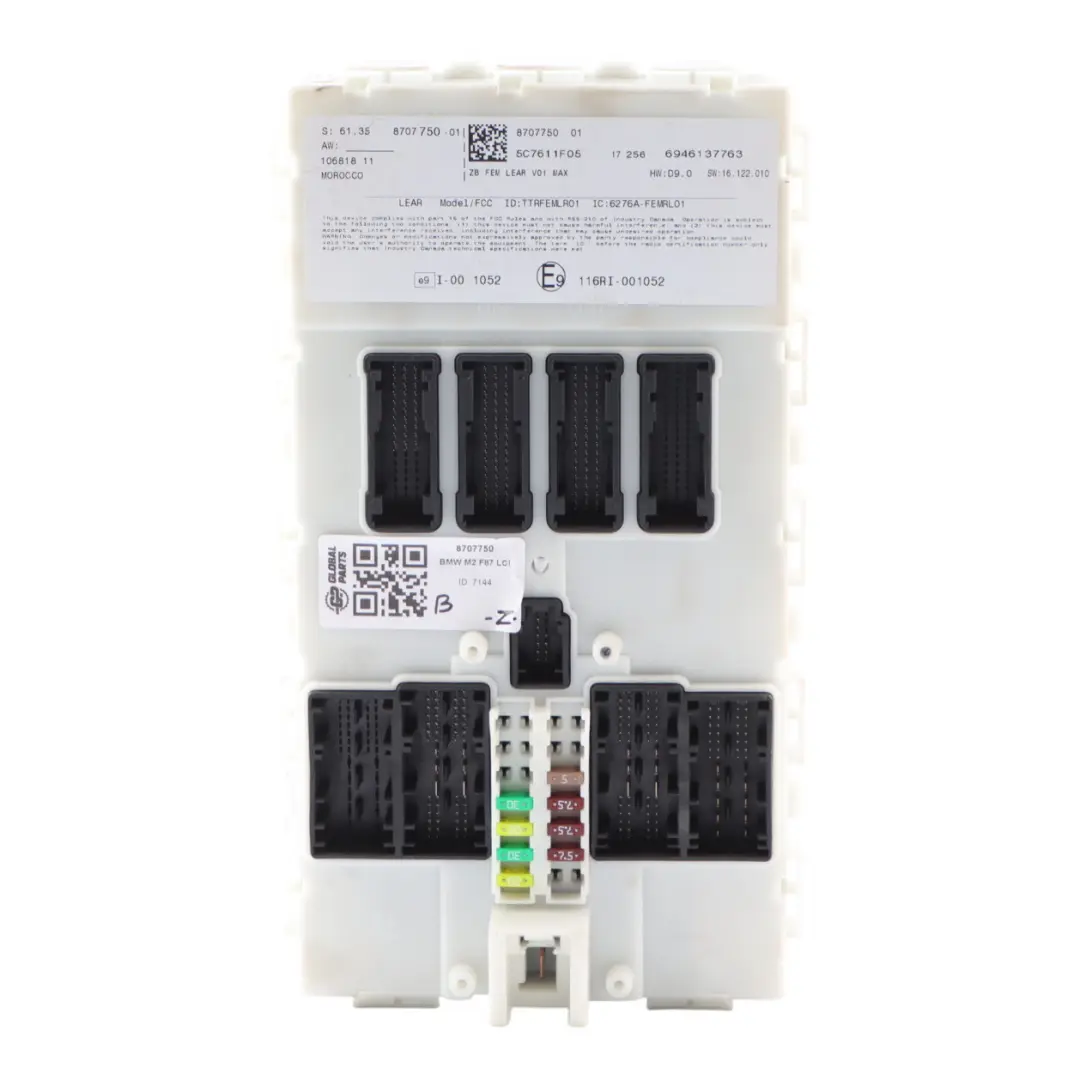 Controlador Dominio Del Cuerpo BDC Módulo FEM para BMW F20 F21 F22 F23 F87 M2 con número de pieza 8707750 BMW F20 F21 F22 F23 F87 M2 Controlador Dominio Del Cuerpo BDC Módulo FEM - SKU 8707750 - Número de pieza 8707750