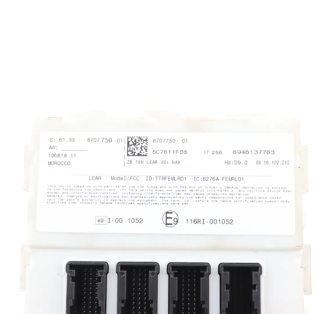 Body Domain Controller BDC Modul FEM für BMW F20 F21 F22 F23 F87 M2 mit Teilenummer 8707750 BMW F20 F21 F22 F23 F87 M2 Body Domain Controller BDC Modul FEM - SKU 8707750 - Teilenummer 8707750