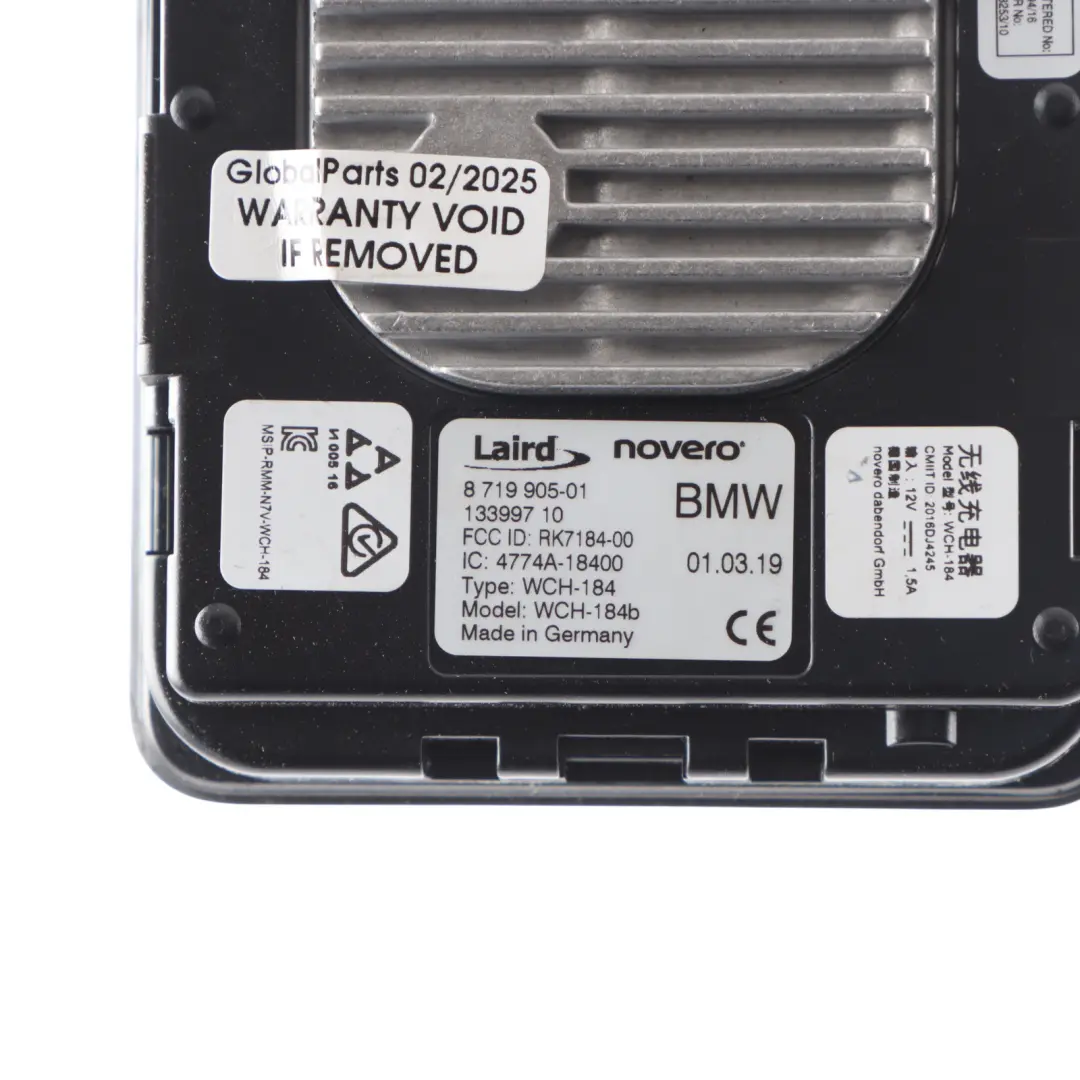 BMW X3 G01 X4 G02 Wireless Charger Centre Console Phone Module Unit - SKU 8719905 - Part number 8719905