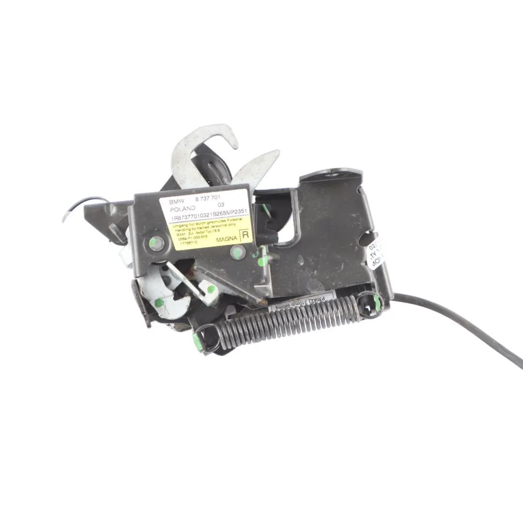 Bonnet Lock BMW X2 F39 X1 F48 Front Pedestrian Protection Hood Right O/S to with Part number 8737701 Bonnet Lock BMW X2 F39 X1 F48 Front Pedestrian Protection Hood Right O/S - SKU 8737701 - Part number 8737701