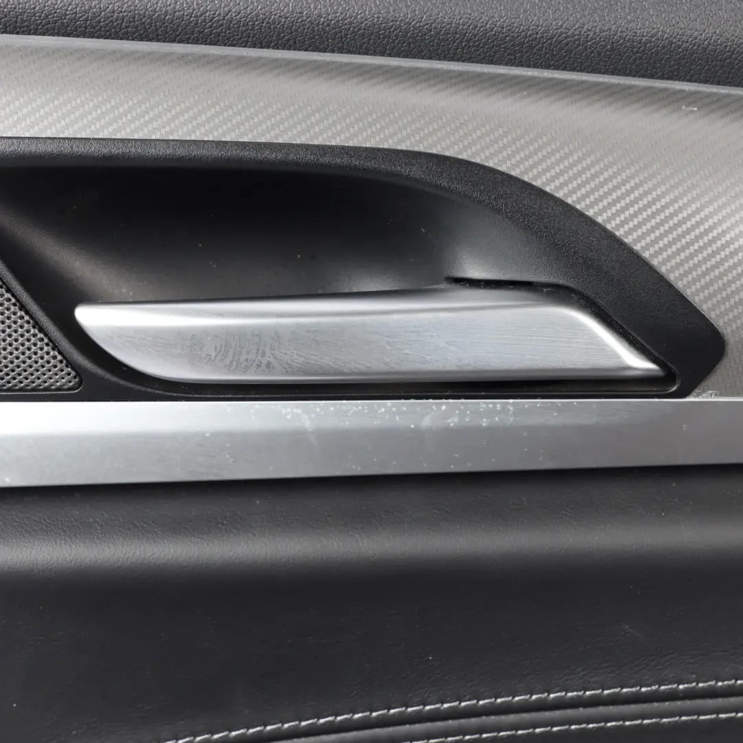 X4M F98 Door Card Panel Trim Leather Merino Black Rear Right O/S to BMW with Part number 8747058 BMW X4M F98 Door Card Panel Trim Leather Merino Black Rear Right O/S - SKU 8747058-1 - Part number 8747058