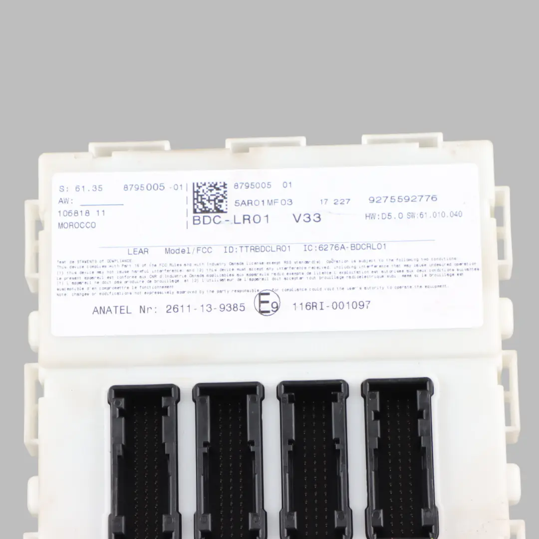 Unidad Control Carrocería Módulo Dominio Carrocería BDC LR01 para Mini F55 con número de pieza 8795005 Mini F55 Unidad Control Carrocería Módulo Dominio Carrocería BDC LR01 - SKU 8795005 - Número de pieza 8795005