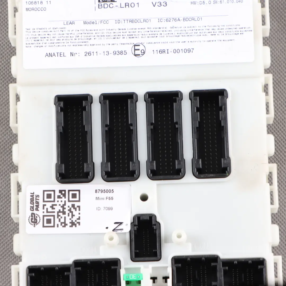 Mini F55 Module Base L'Unité Contrôle Domaine Carrosserie BDC LR01 - SKU 8795005 - Numéro de pièce 8795005