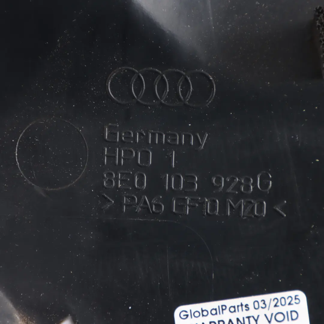 Audi S4 B6 Engine Top Cover Cowl Trim Panel - SKU 8E0103928G - Part number 8E0103928G