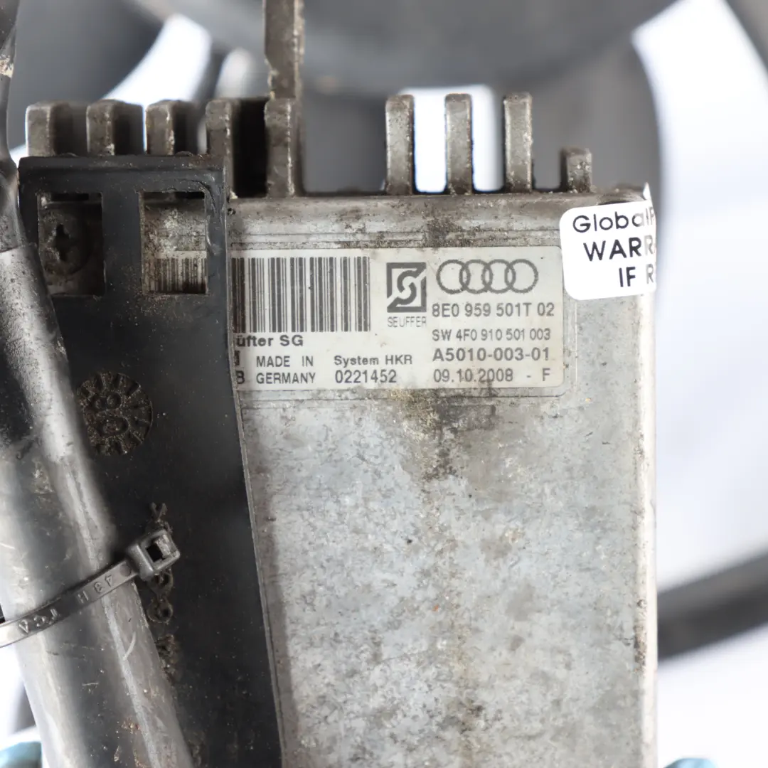 Radiator Fan Engine Motor Cooling to Audi A4 B7 with Part number 8E0121207E Audi A4 B7 Radiator Fan Engine Motor Cooling - SKU 8E0121207E - Part number 8E0121207E