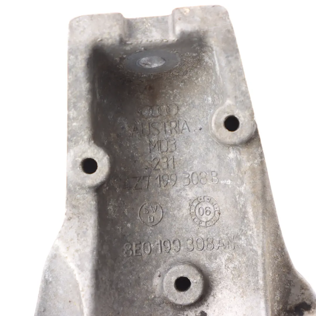 Mount Bracket Right O/S to Audi A4 B7 2.0 2.0 TFSI Engine with Part number 8E0199308A Audi A4 B7 2.0 2.0 TFSI Engine Mount Bracket Right O/S - SKU 8E0199308A - Part number 8E0199308A