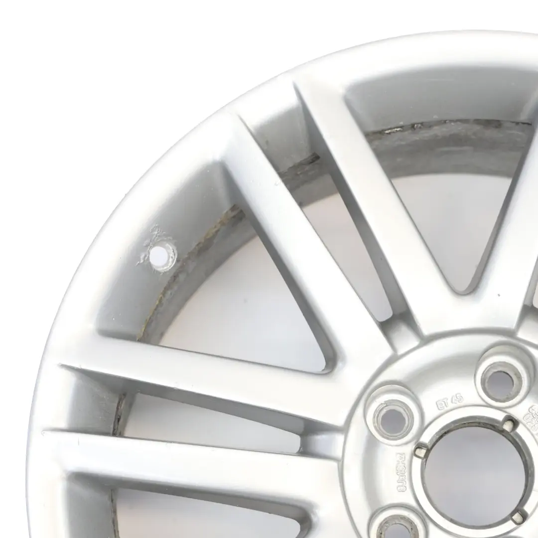 Silberne Alufelge 18" 8J ET:43 Doppelspeiche für Audi A4 B7 8E mit Teilenummer 8E0601025AL Audi A4 B7 8E Silberne Alufelge 18" 8J ET:43 Doppelspeiche - SKU 8E0601025AL-1 - Teilenummer 8E0601025AL