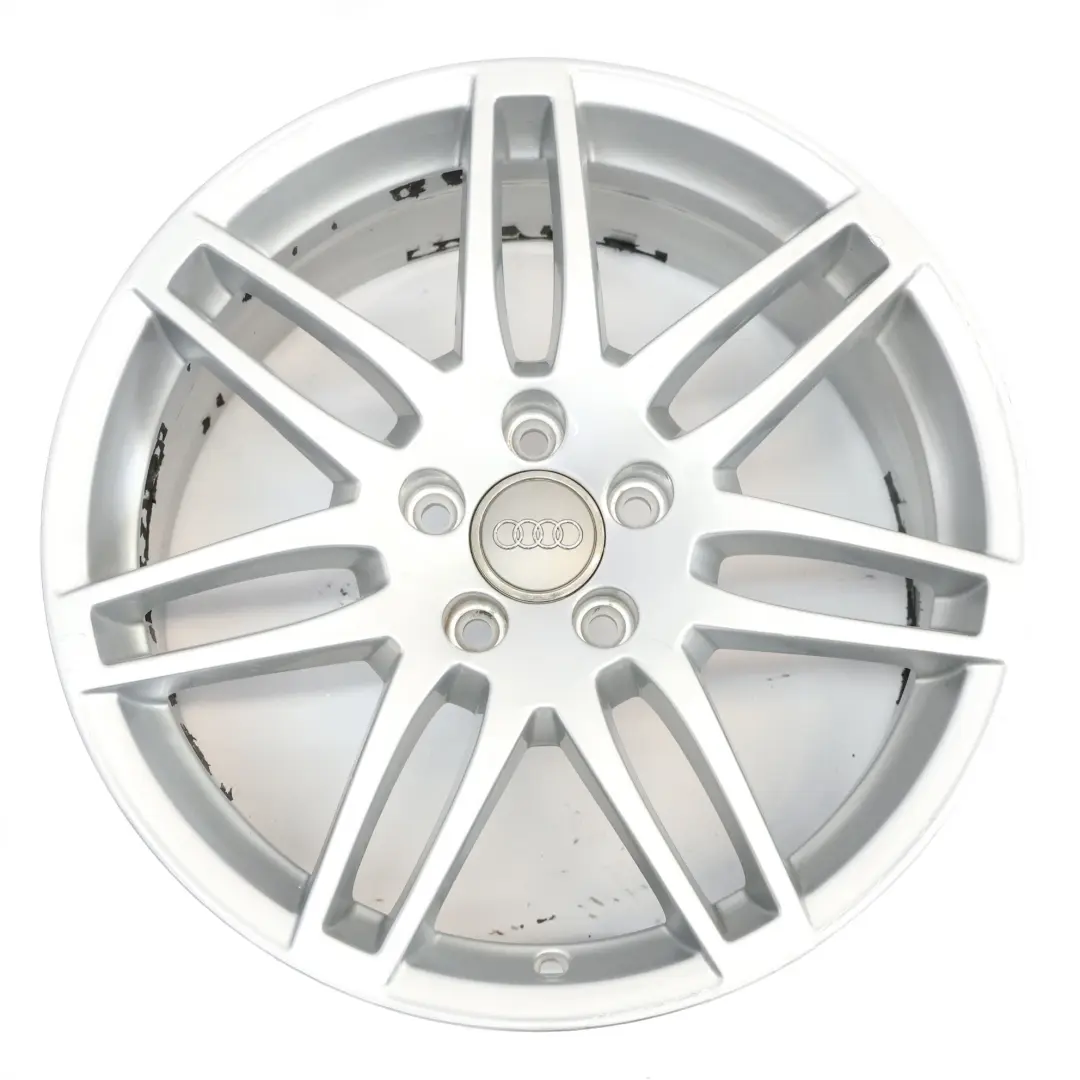 Alloy Wheel Rim 18" ET:43 8J to Audi A4 B7 8E Silver with Part number 8E0601025BF Audi A4 B7 8E Silver Alloy Wheel Rim 18" ET:43 8J - SKU 8E0601025BF-4 - Part number 8E0601025BF