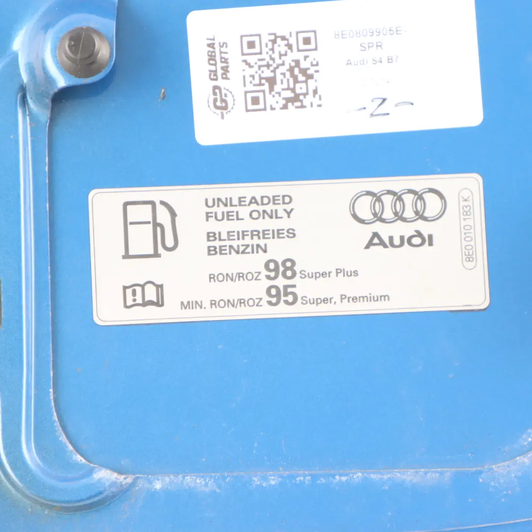 Filler Flap Cap Cover Sprint Blue Pearl - Z5F to Audi A4 S4 B7 Fuel with Part number 8E0809905E Audi A4 S4 B7 Fuel Filler Flap Cap Cover Sprint Blue Pearl - Z5F - SKU 8E0809905E-SPR - Part number 8E0809905E