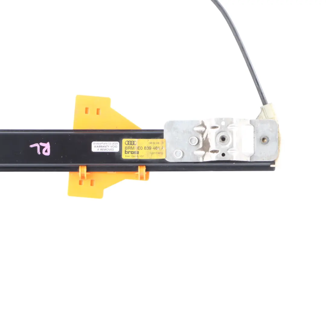 Door Window Lifter Mechanism Rear Right O/S to Audi A4 S4 B6 B7 8E with Part number 8E0839461A Audi A4 S4 B6 B7 8E Door Window Lifter Mechanism Rear Right O/S - SKU 8E0839461A - Part number 8E0839461A