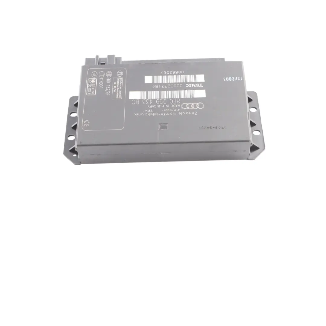 Body Control Comfort Unit Module BCM Convenience Unit to Audi A4 B6 with Part number 8E0959433BC Audi A4 B6 Body Control Comfort Unit Module BCM Convenience Unit - SKU 8E0959433BC - Part number 8E0959433BC
