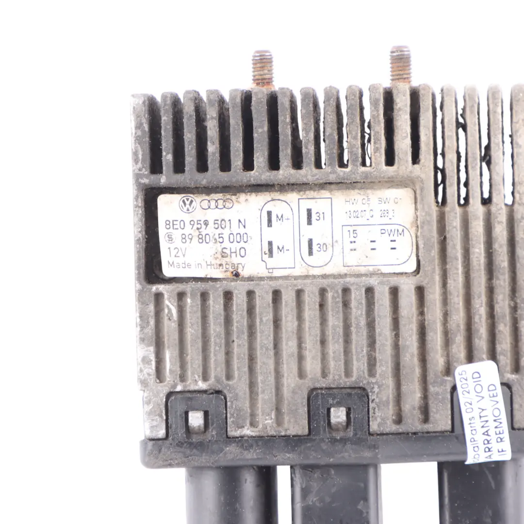 Audi S4 B7 Engine Radiator Cooling Coolant Fan Control Unit Module - SKU 8E0959501N - Part number 8E0959501N