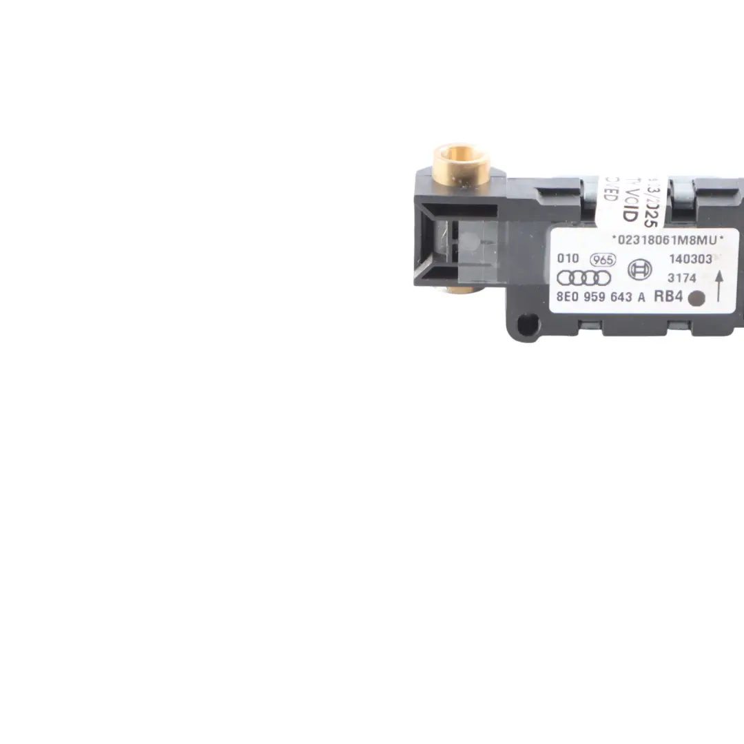 Crash Sensor Rear Acceleration Sensor to Audi S4 B6 with Part number 8E0959643A Audi S4 B6 Crash Sensor Rear Acceleration Sensor - SKU 8E0959643A - Part number 8E0959643A