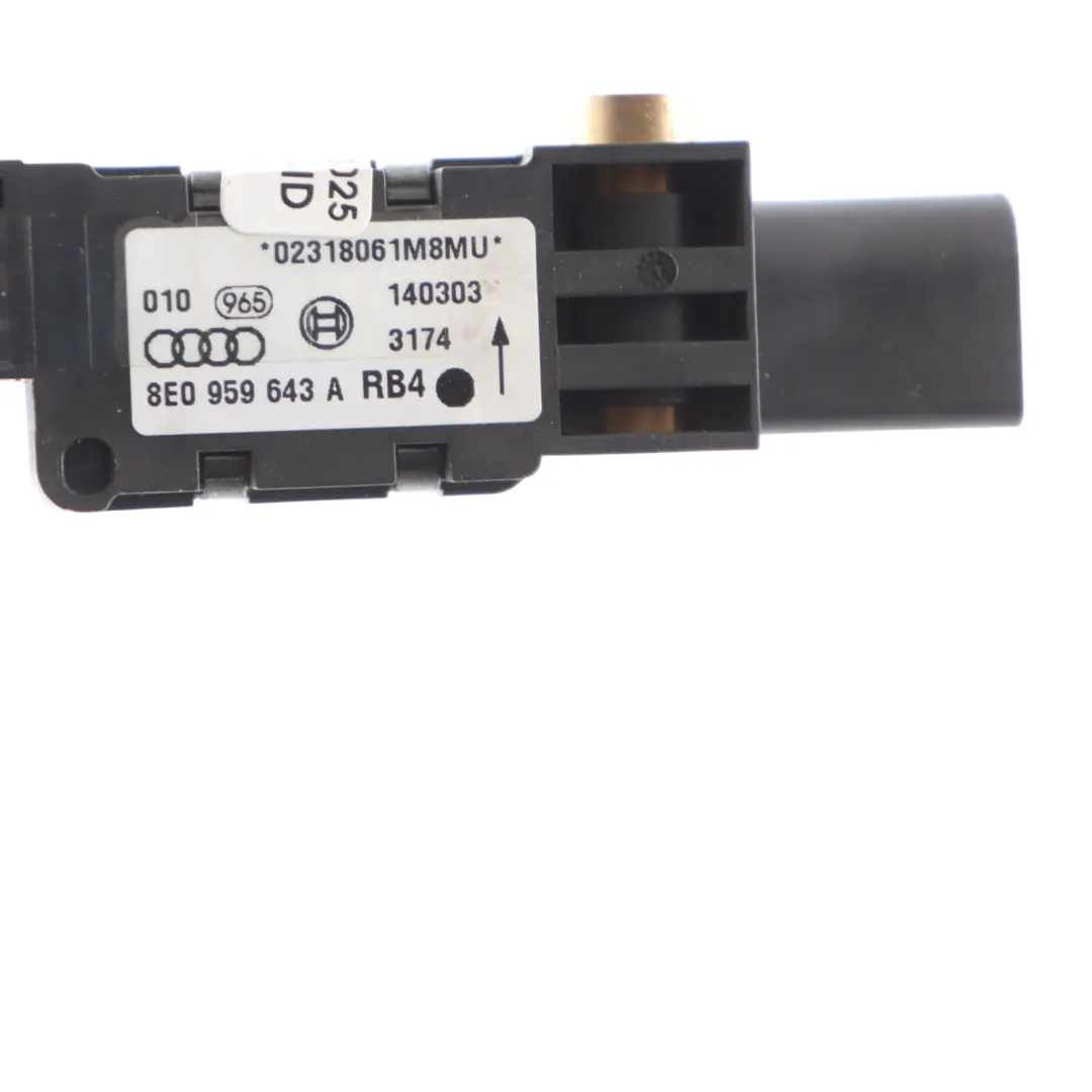 Crash Sensor Rear Acceleration Sensor to Audi S4 B6 with Part number 8E0959643A Audi S4 B6 Crash Sensor Rear Acceleration Sensor - SKU 8E0959643A - Part number 8E0959643A
