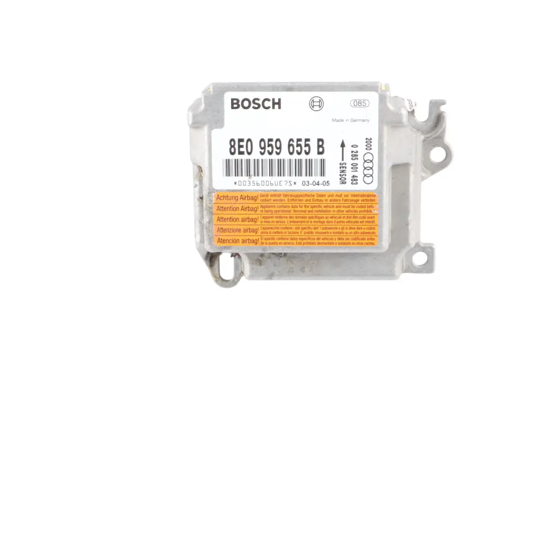 Module ECU Control Unit Crash Sensor to Audi S4 B6 Air with Part number 8E0959655B Audi S4 B6 Air Module ECU Control Unit Crash Sensor - SKU 0285001483 - Part number 8E0959655B