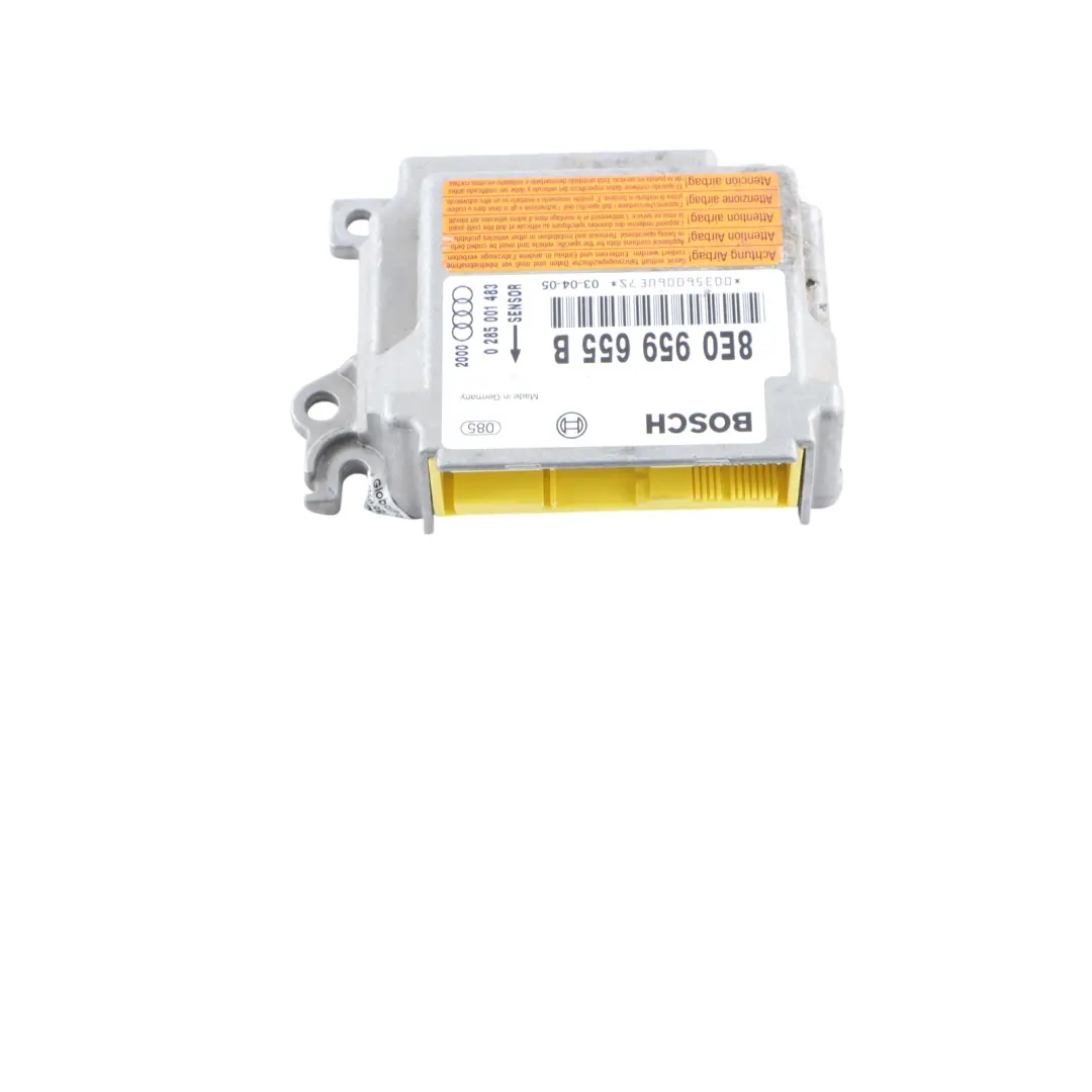 Module ECU Control Unit Crash Sensor to Audi S4 B6 Air with Part number 8E0959655B Audi S4 B6 Air Module ECU Control Unit Crash Sensor - SKU 0285001483 - Part number 8E0959655B