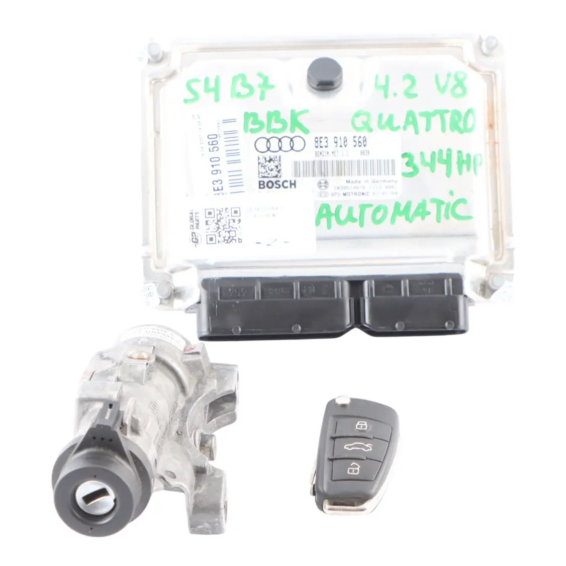 Audi S4 B7 4.2 V8 BBK Quattro Engine 344HP ECU Kit 8E3910560 Ignition Key