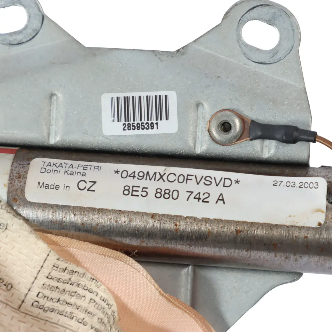 Head Roof Curtain Air Module Right O/S to Audi A4 S4 B6 with Part number 8E5880742A Audi A4 S4 B6 Head Roof Curtain Air Module Right O/S - SKU 8E5880742A - Part number 8E5880742A