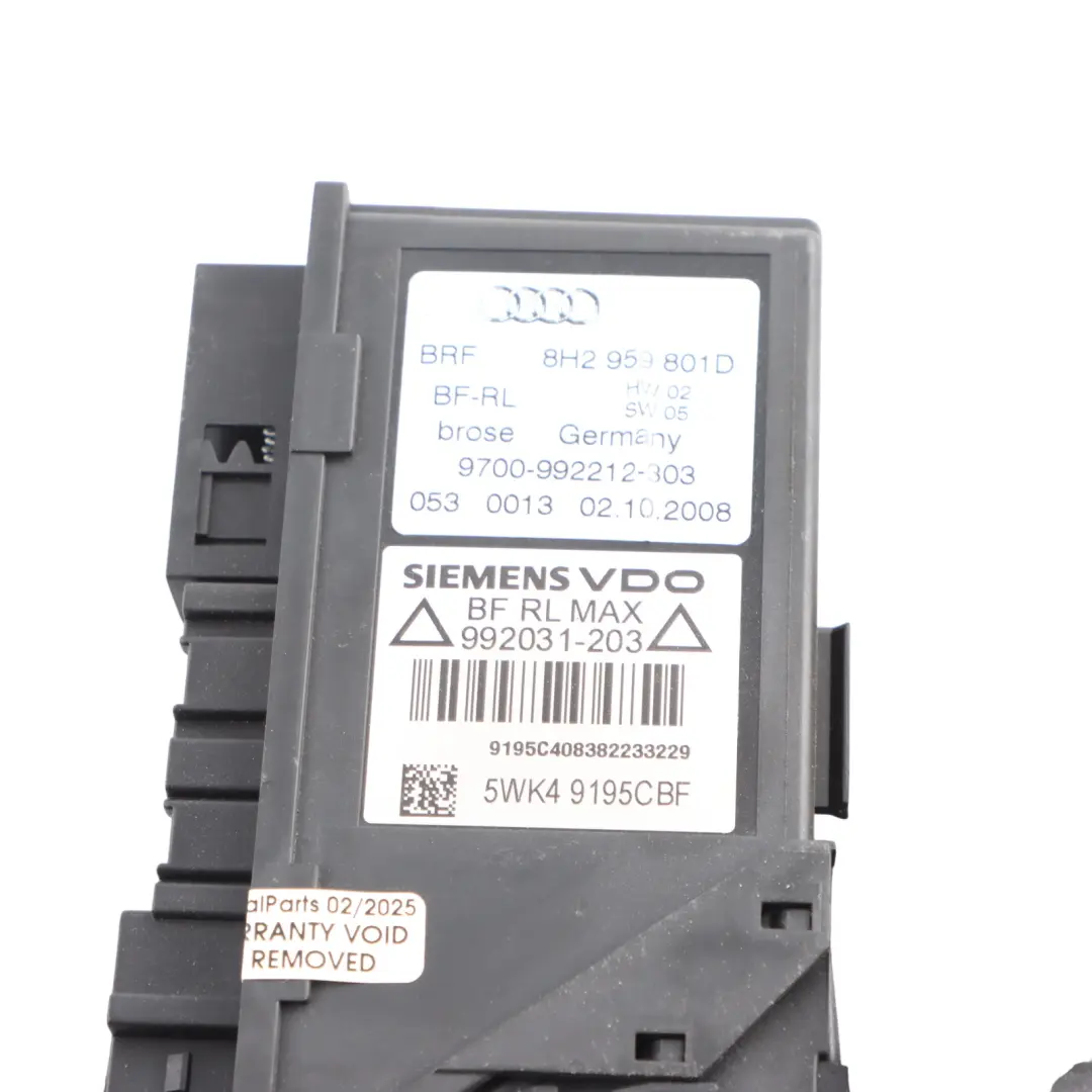 Window Lifter Motor Door Front Left N/S Regulator to Audi A4 B7 Cabrio with Part number 8H2959801D Audi A4 B7 Cabrio Window Lifter Motor Door Front Left N/S Regulator - SKU RHD-8H2959801D - Part number 8H2959801D