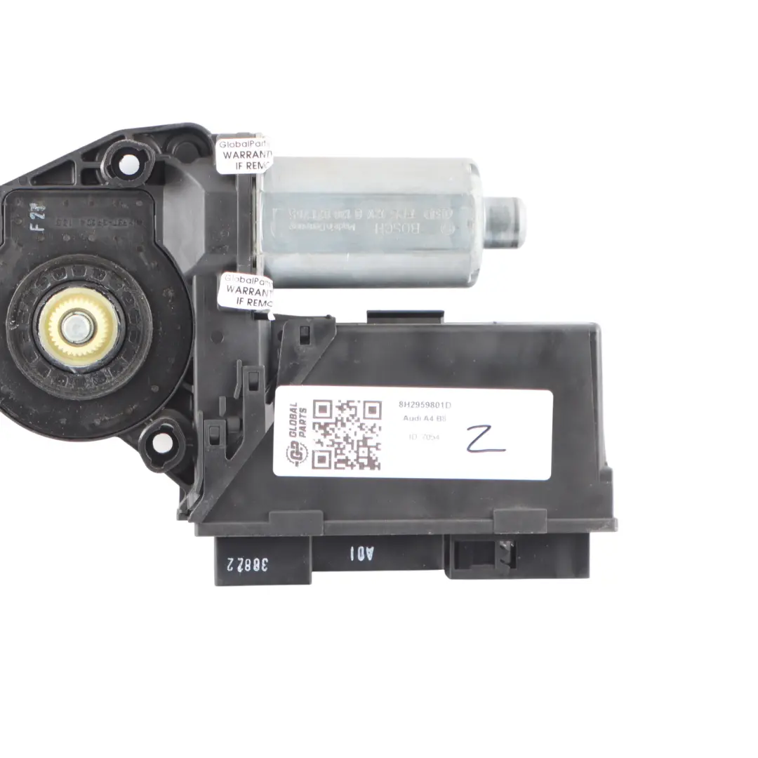 Audi A4 B7 Cabrio Window Lifter Motor Door Front Left N/S Regulator - SKU RHD-8H2959801D - Part number 8H2959801D