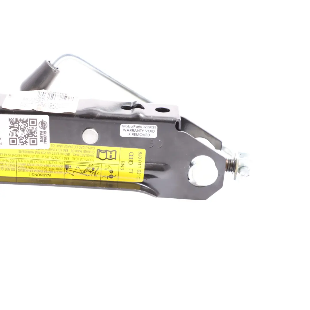 Strumento Emergenza Jack Auto Sollevatore Ruota Scorta per Audi TTS 8J con numero di parte 8J0011031C Audi TTS 8J Strumento Emergenza Jack Auto Sollevatore Ruota Scorta - SKU 8J0011031C - Numero di parte 8J0011031C