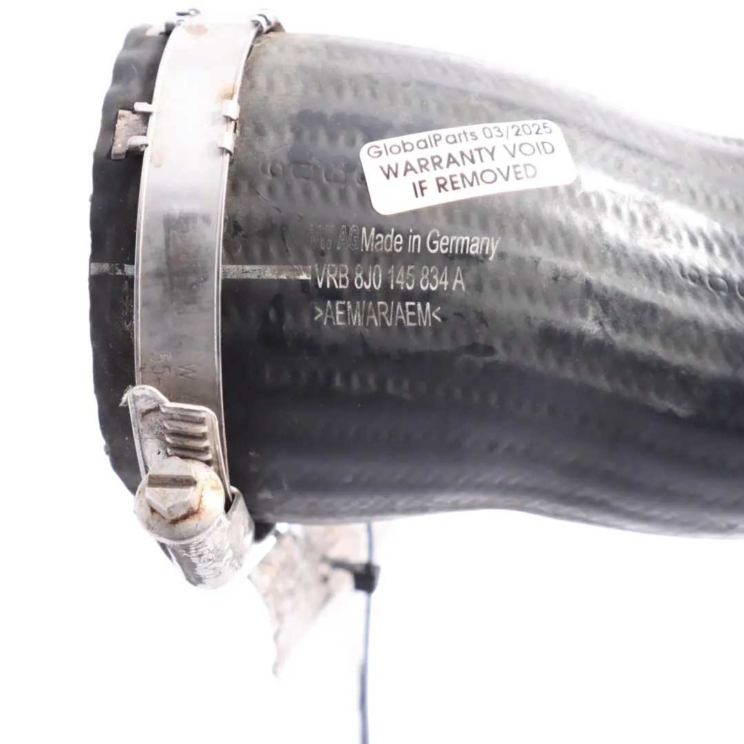 CFGB Turbo Air Intake Pipe Hose Line Tube to Audi TT 8J 2.0 TDI with Part number 8J0145834A Audi TT 8J 2.0 TDI CFGB Turbo Air Intake Pipe Hose Line Tube - SKU 8J0145834A - Part number 8J0145834A