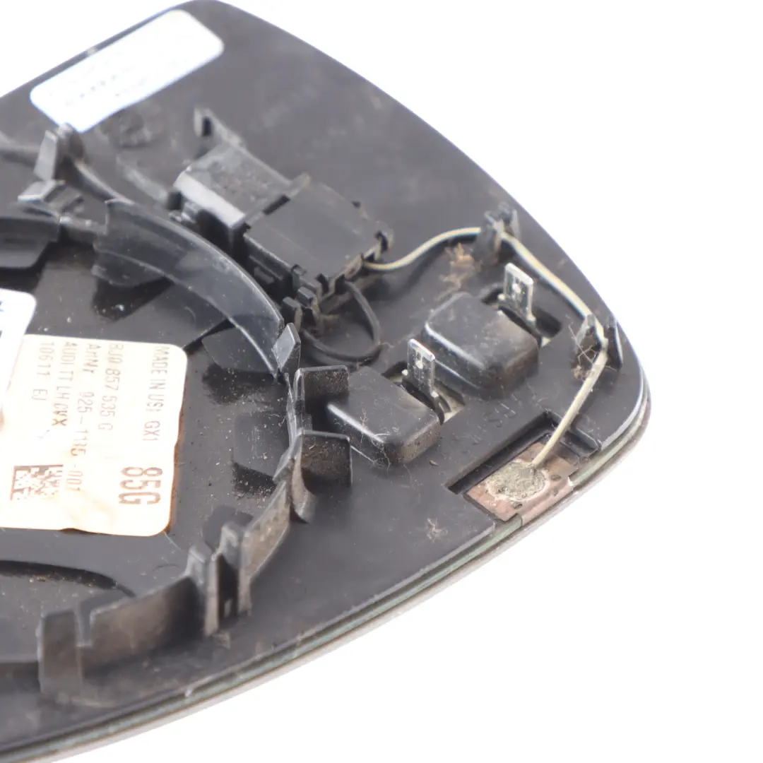 Wing Mirror Glass Door Left N/S Mirror Glazing Anti Dazzle to Audi TT 8J with Part number 8J0857535G Audi TT 8J Wing Mirror Glass Door Left N/S Mirror Glazing Anti Dazzle - SKU 8J0857535G - Part number 8J0857535G