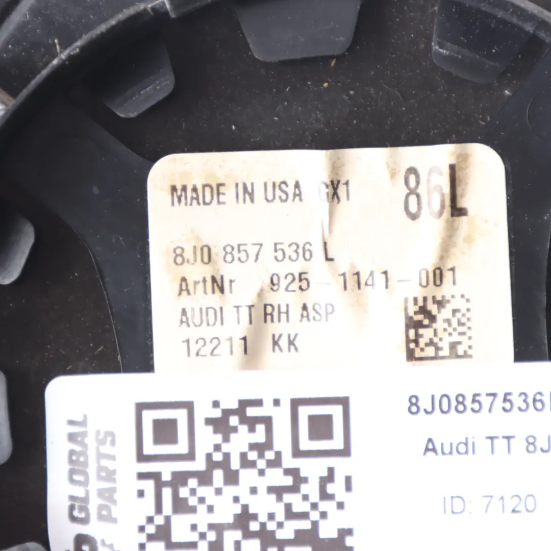 Wing Mirror Glass Door Right O/S Autodip Mirror Glazing to Audi TT 8J with Part number 8J0857536L Audi TT 8J Wing Mirror Glass Door Right O/S Autodip Mirror Glazing - SKU 8J0857536L - Part number 8J0857536L