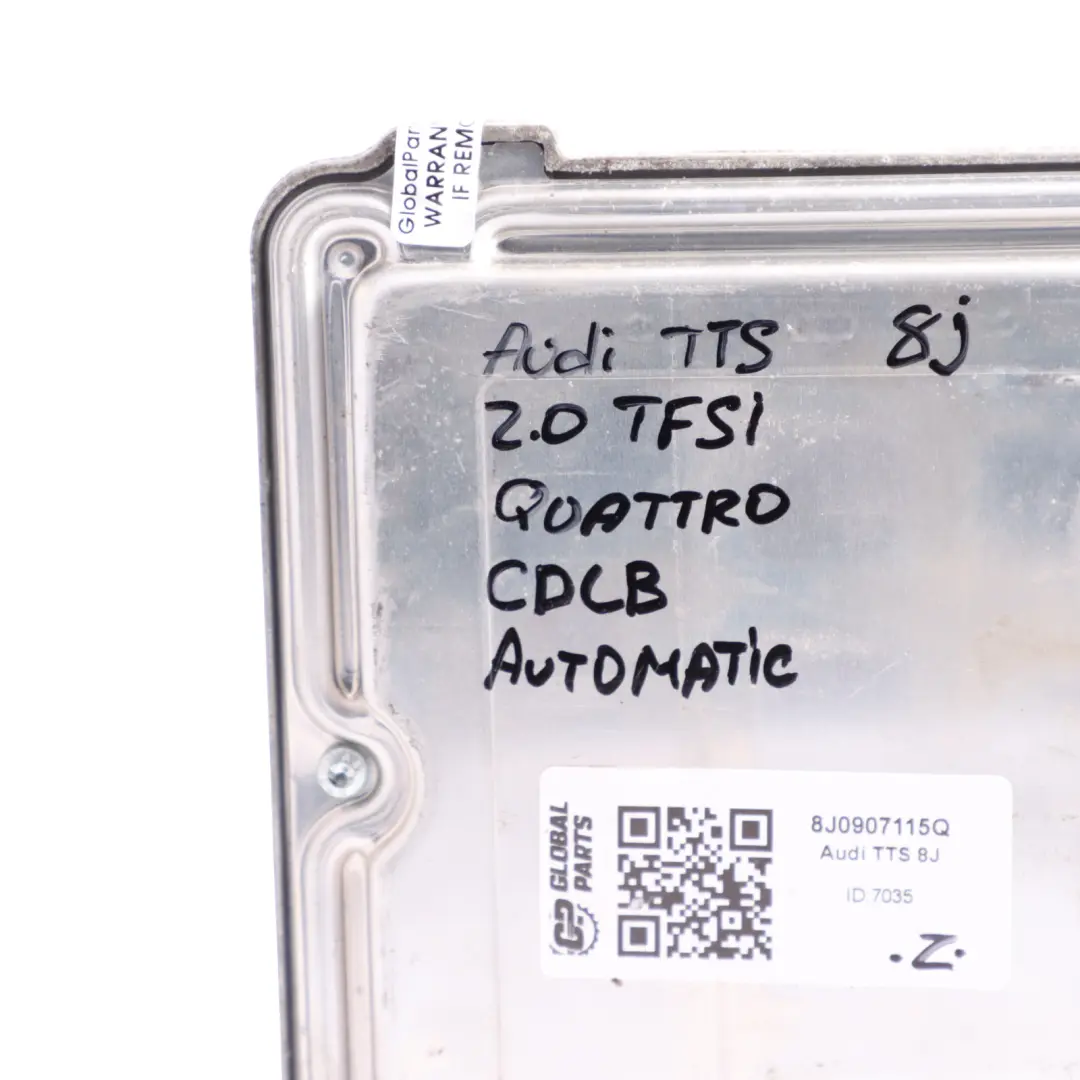 CDLB 272HP Quattro Engine Control ECU Automatic to Audi TTS 8J 2.0 TFSI with Part number 8J0907115Q Audi TTS 8J 2.0 TFSI CDLB 272HP Quattro Engine Control ECU Automatic - SKU 8J0907115Q - Part number 8J0907115Q