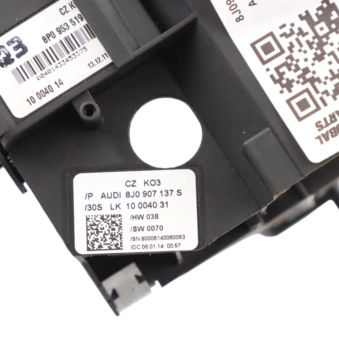 Switch Cluster Steering Column Wiper Stalk Control Modul to Audi TT 8J with Part number 8J0907137S Audi TT 8J Switch Cluster Steering Column Wiper Stalk Control Modul - SKU 8J0907137S - Part number 8J0907137S