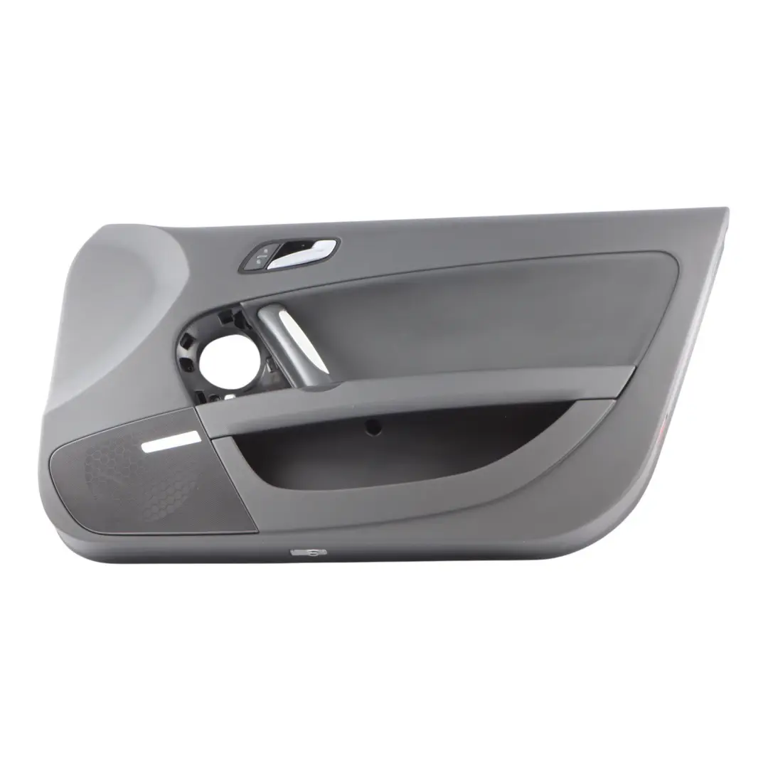 Audi TT 8J Front Door Card Lining Trim Panel Leather Black Right O/S 8J2867104 - SKU RHD-8J2867104B - Part number 8J2867104B