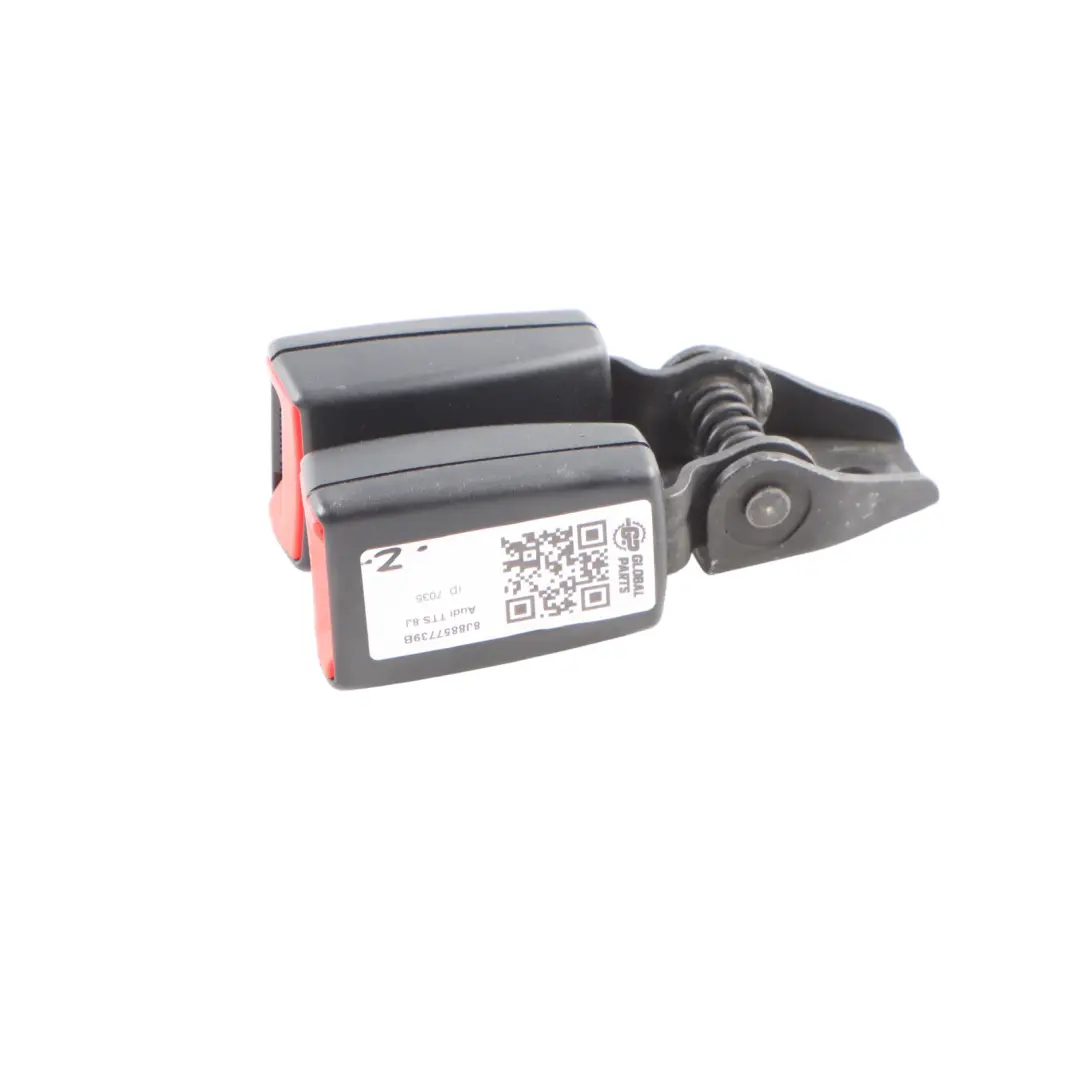 Audi TTS 8J Seat Buckle Middle Twin Latch Belt Buckle Rear - SKU 8J8857739B - Part number 8J8857739B