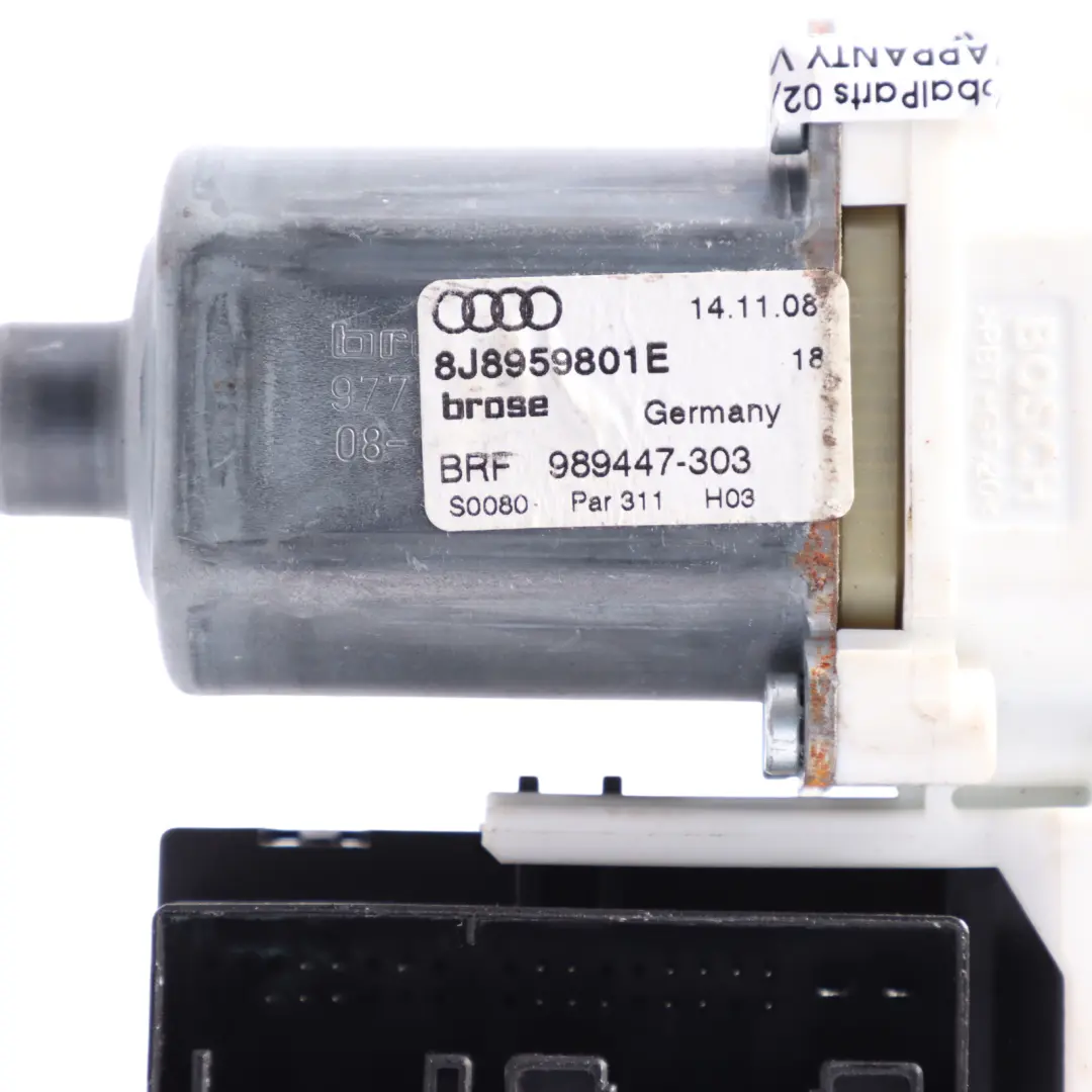 Audi TT 8J Front Door Window Regulator Control Driver's Side - SKU 8J8959801E - Part number 8J8959801E